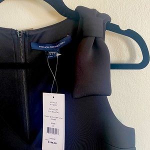 French Connection. Black Dress with Bow Detail. Size 6